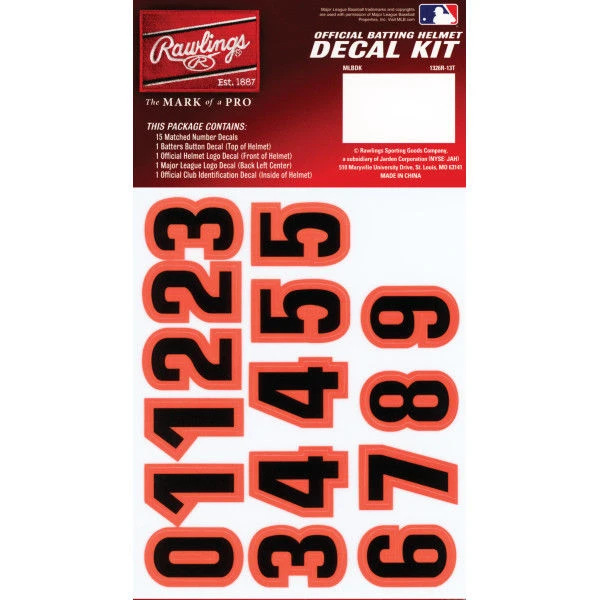 Rawlings MLB San Francisco Giants Decal Kit - Image 2