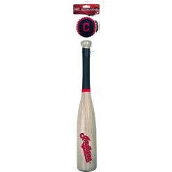Rawlings MLB Cleveland Indians Bat And Ball Set - Softee, 27" Bat, 3" Baseball